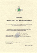 versione italiana diploma della Buteyko Clinic